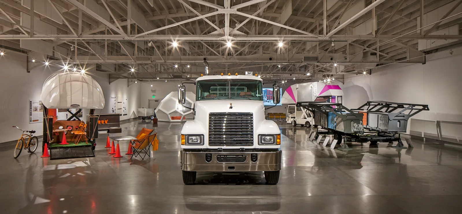 Installation view of Truck-A-Tecture at KANEKO in 2014