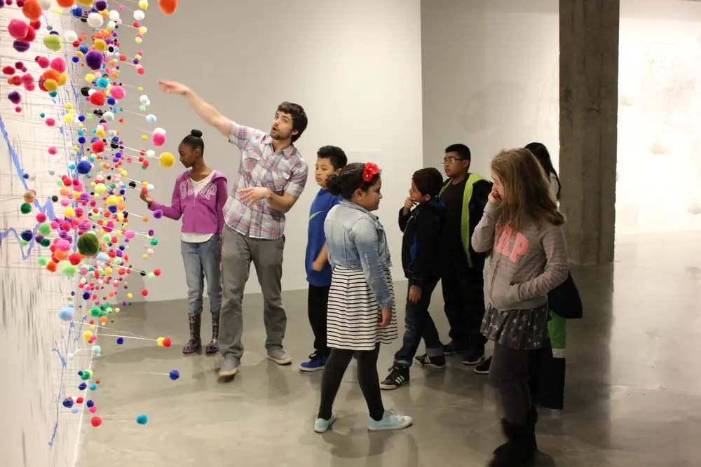 Michael Hollins teaching students during WATER at KANEKO