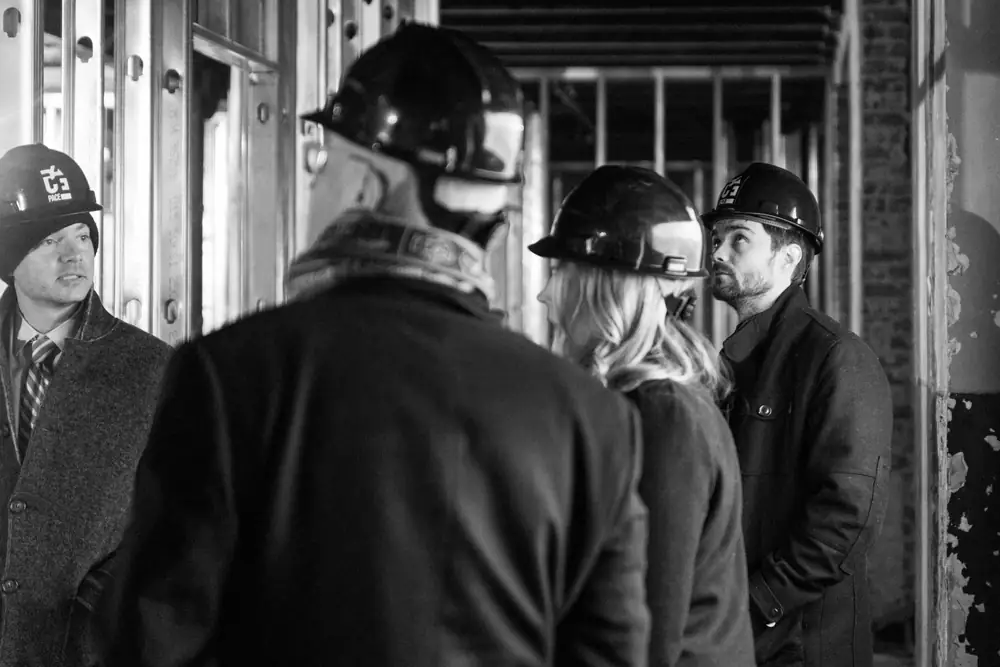 Michael Hollins at the Hoff Center construction site